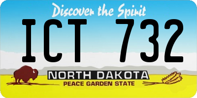 ND license plate ICT732