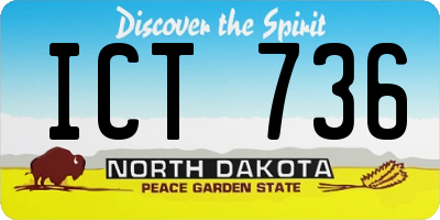 ND license plate ICT736