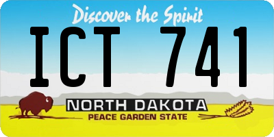 ND license plate ICT741