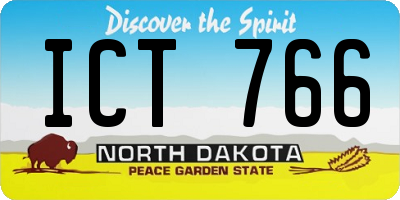 ND license plate ICT766