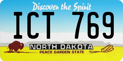 ND license plate ICT769