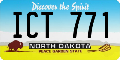 ND license plate ICT771