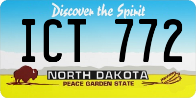 ND license plate ICT772