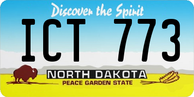 ND license plate ICT773