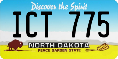 ND license plate ICT775
