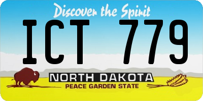 ND license plate ICT779