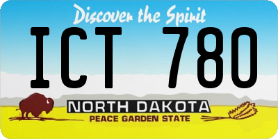 ND license plate ICT780