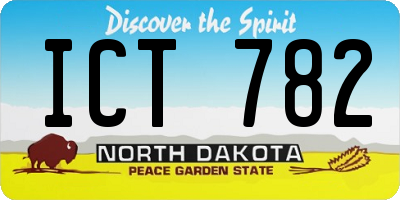 ND license plate ICT782