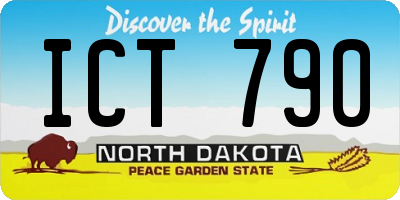 ND license plate ICT790