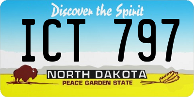 ND license plate ICT797