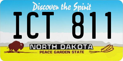 ND license plate ICT811