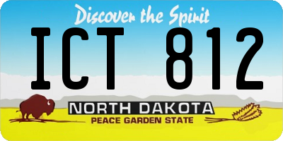 ND license plate ICT812