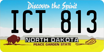 ND license plate ICT813