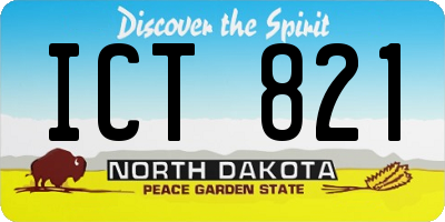 ND license plate ICT821