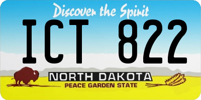 ND license plate ICT822