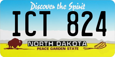 ND license plate ICT824