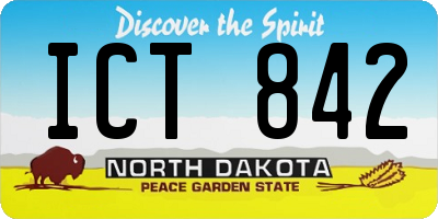 ND license plate ICT842