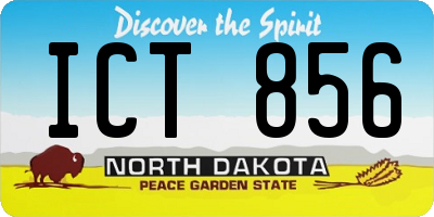 ND license plate ICT856