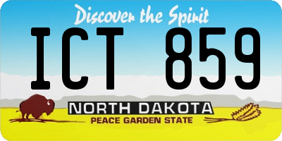 ND license plate ICT859