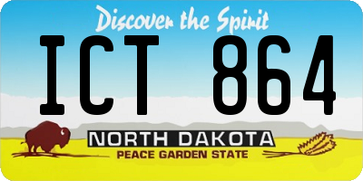 ND license plate ICT864