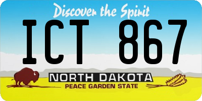 ND license plate ICT867
