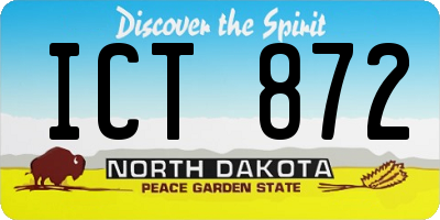 ND license plate ICT872
