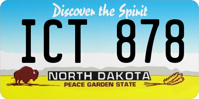 ND license plate ICT878