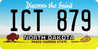 ND license plate ICT879