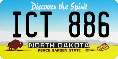 ND license plate ICT886