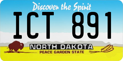 ND license plate ICT891