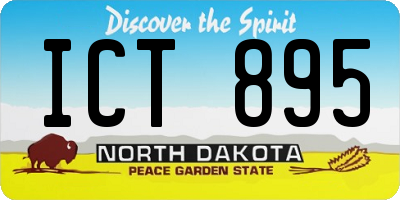 ND license plate ICT895