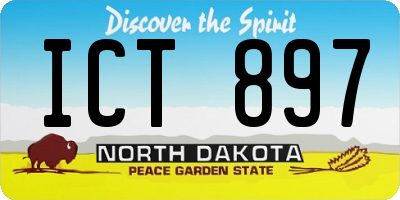 ND license plate ICT897
