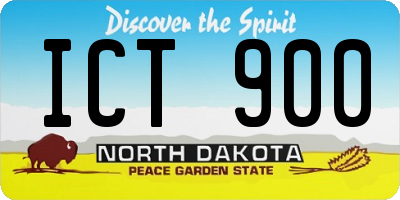 ND license plate ICT900