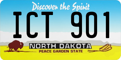 ND license plate ICT901