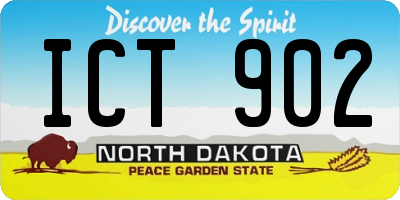 ND license plate ICT902