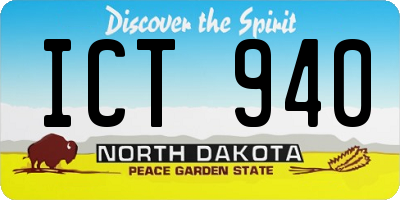 ND license plate ICT940