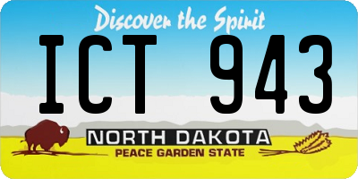 ND license plate ICT943