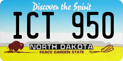 ND license plate ICT950