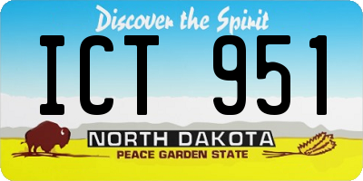 ND license plate ICT951