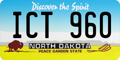 ND license plate ICT960