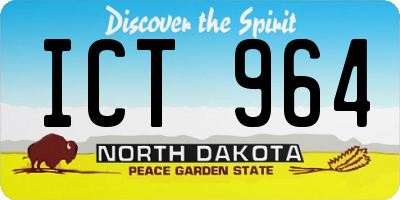 ND license plate ICT964