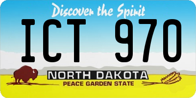 ND license plate ICT970
