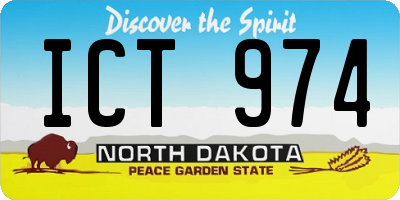 ND license plate ICT974