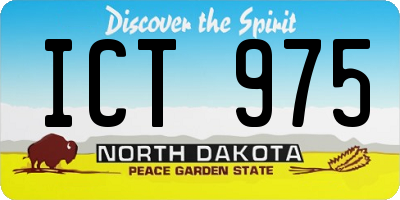 ND license plate ICT975