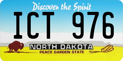ND license plate ICT976