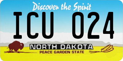 ND license plate ICU024