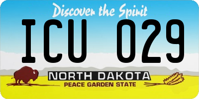 ND license plate ICU029