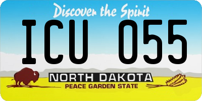 ND license plate ICU055