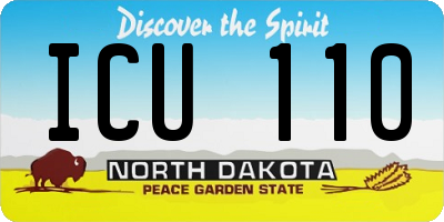 ND license plate ICU110