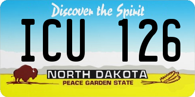 ND license plate ICU126